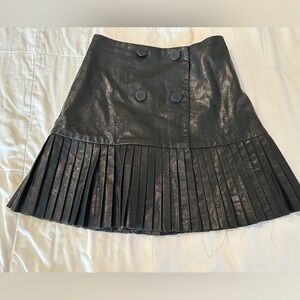 Zara basic XS faux leather black mini skirt